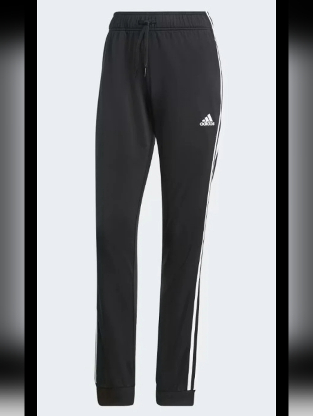🆕 Women's SIZE L Black Adidas Slim Fit Fleece Joggers